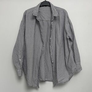 Buffalo David Ditton, Black and White Striped Top - Size Large